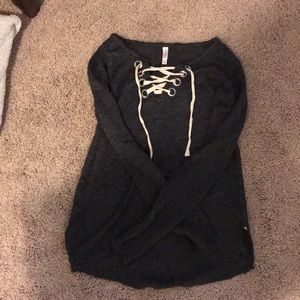 Xhilaration lace up sweater